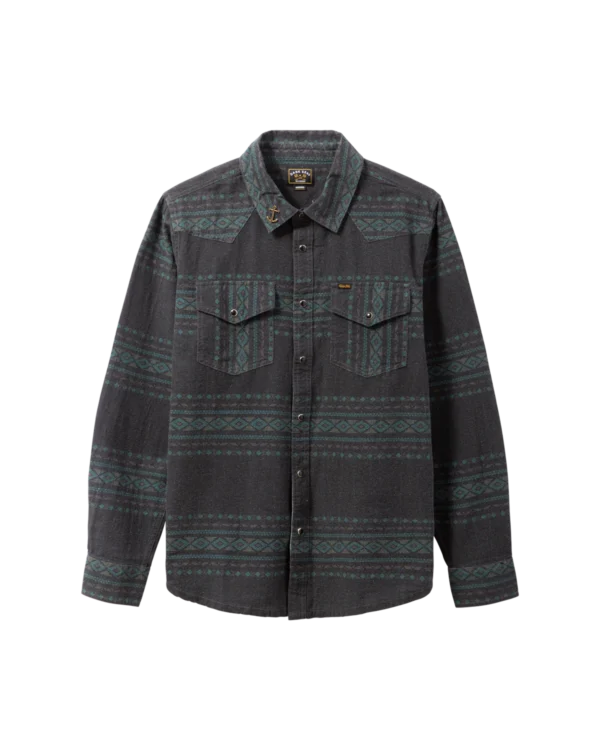 Dark Seas Austin printed flannel shirt