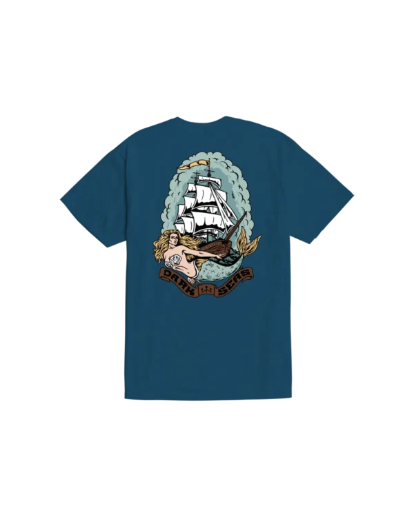 Dark Seas Deep Dreams tee harbor blue