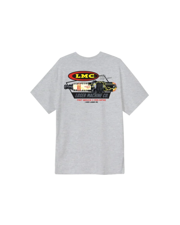 Loser Machine Auto Parts pocket tee grey