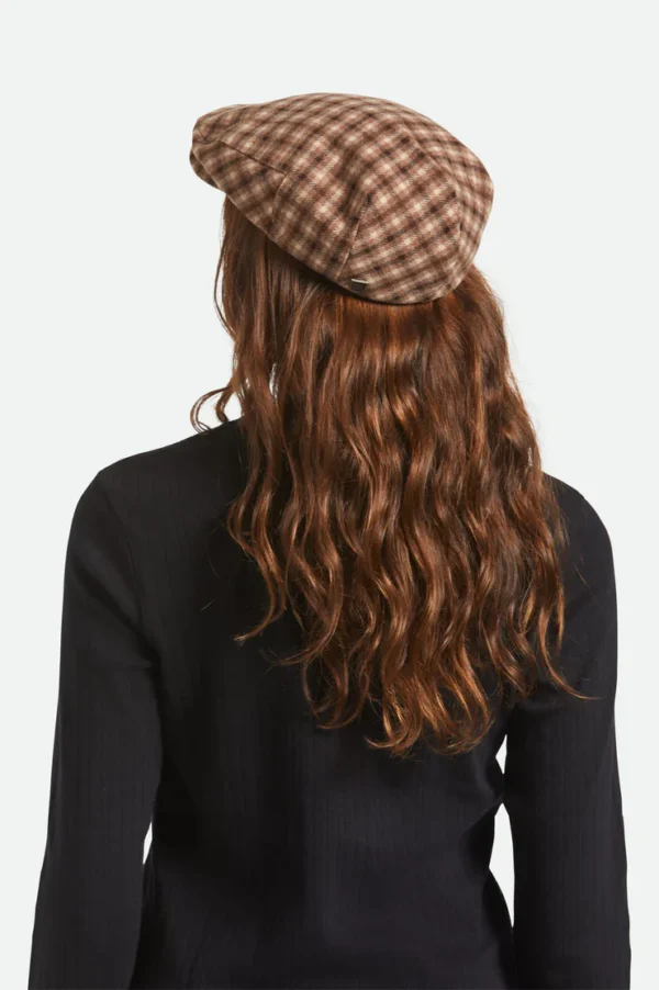 Brixton Hooligan flat cap sand brown plaid - Image 4