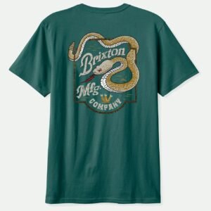Brixton Rothwell short sleeve tailored t-shirt night sage