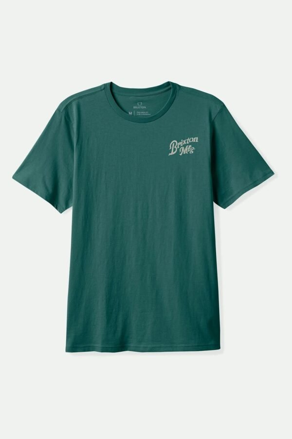 Brixton Rothwell short sleeve tailored t-shirt night sage - Image 3
