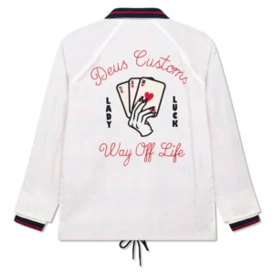 Deus ex Machina Big Barbara Coach jacket whisper white