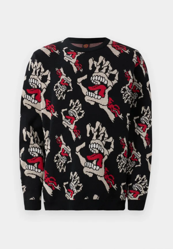 Santa Cruz Bone Hands all over crew knit sweater
