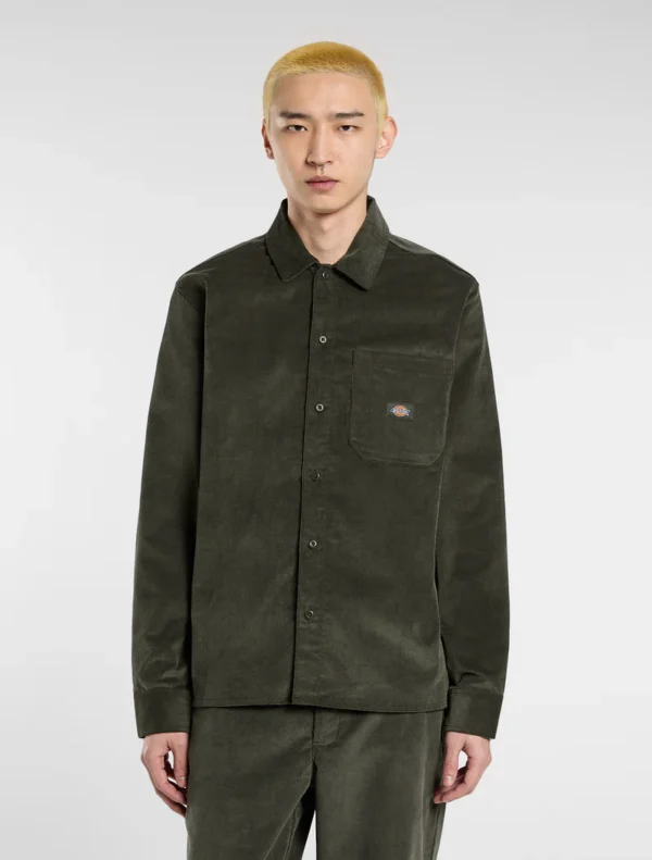 Dickies Corduroy shirt olive - Image 3