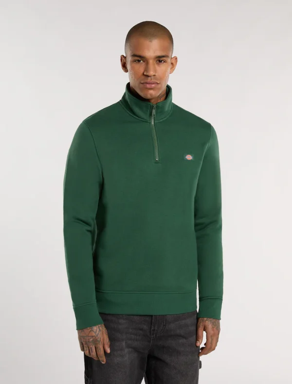 Dickies Oakport Quarter Zip sweater pine - Image 2