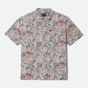 Brixton Cru Print Short Sleve shirt graffiti