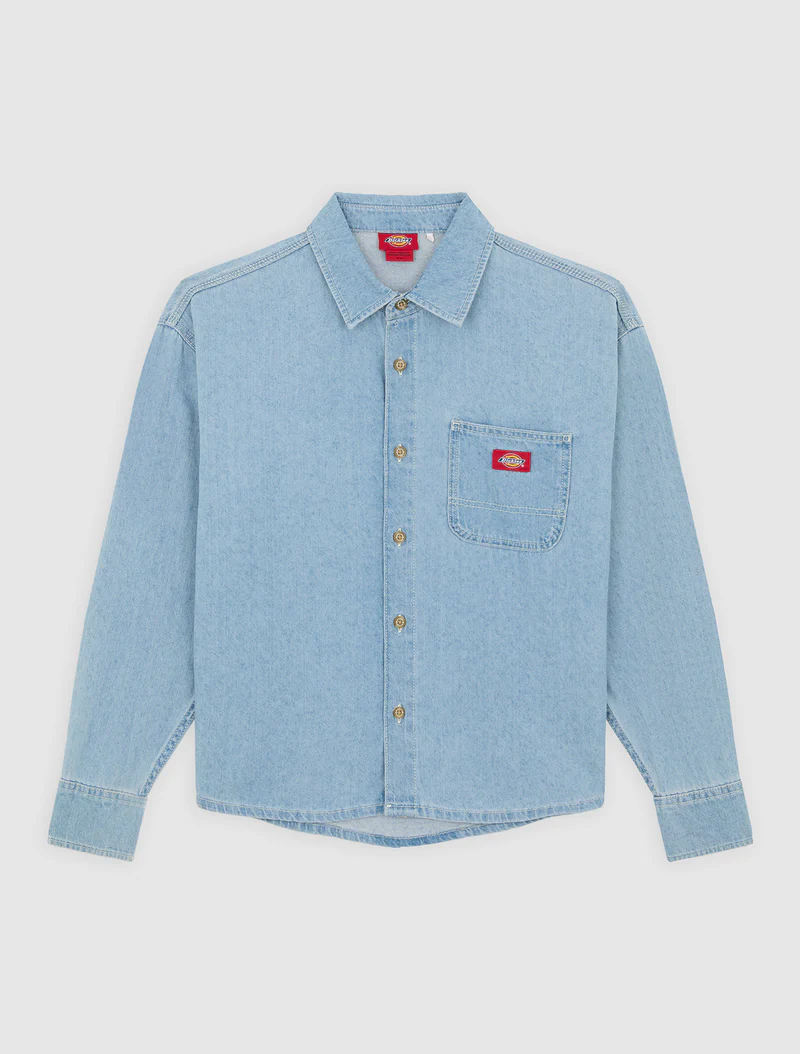 Dickies Girls Lightweight Denim shirt vintage blue