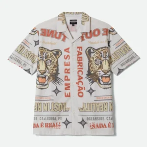 Brixton Getaway short sleeve camp shirt lost in reality print