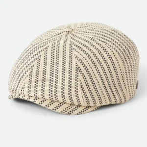 Brixton Brood snap cap black/natural straw