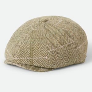 Brood Lightweight Newsboy Cap sublime green houndstooth