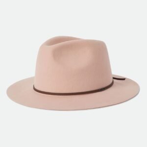 Brixton Wesley Fedora Silver Pink Pinecone