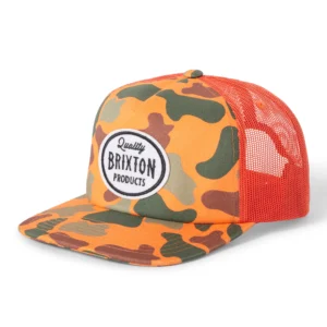Brixton Henry trucker hat orange camo