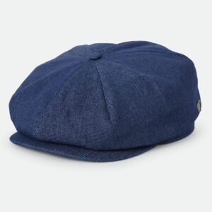Brixton Brood Baggy flannel snap cap rinsed denim