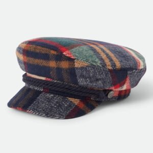 Bixton Fiddler fisherman cap navy green red cream