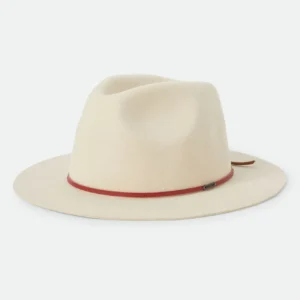 Brixton Wesley Fedora hat wax paper red earth