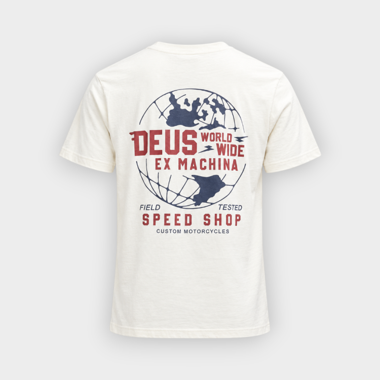 Deus ex Machina Global Spark tee vintage white
