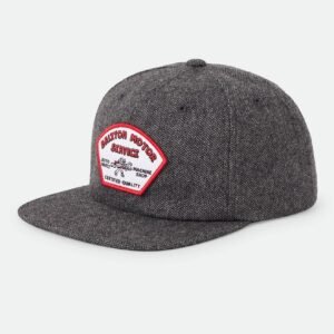 Brixton Dyson snapback cap black herringbone