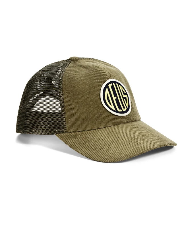 Deus ex Machina Pill trucker olive green coduroy